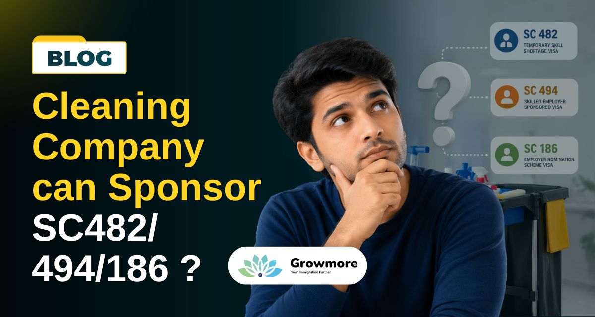Cleaning Company can Sponsor SC482/494/186?