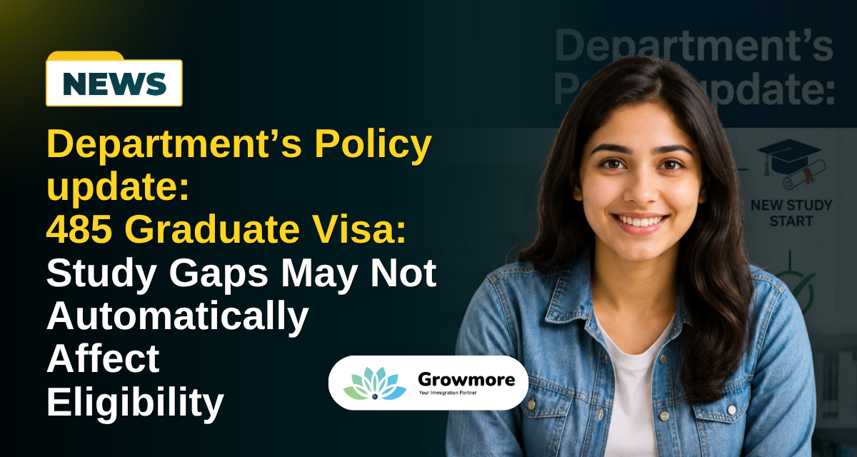 Department’s Policy update: 485 Graduate Visa: Study Gaps May Not Automatically Affect Eligibility